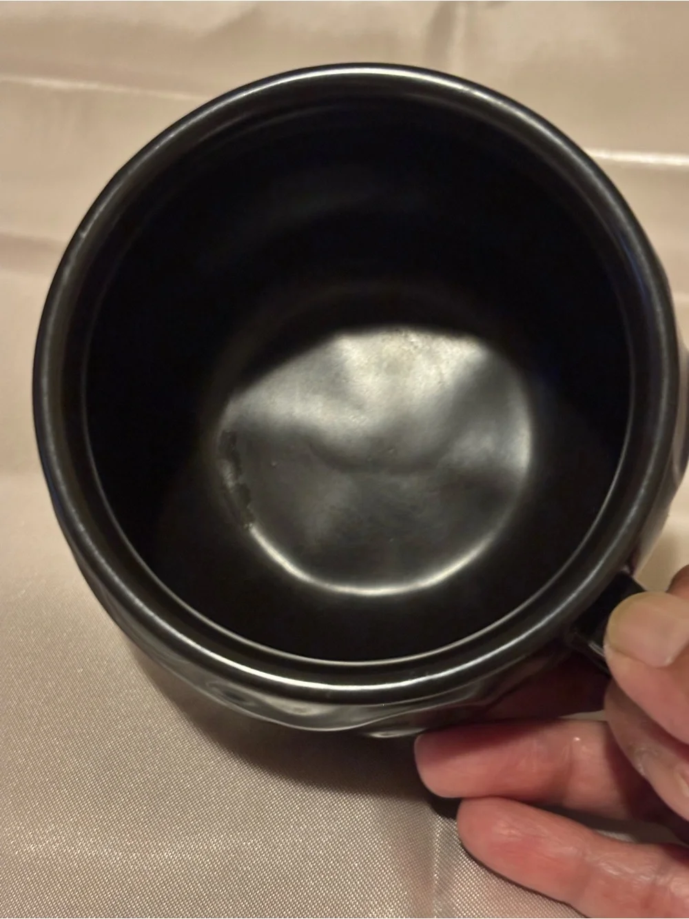 Black Cauldron Ceramic Mug. Halloween. Embossed.